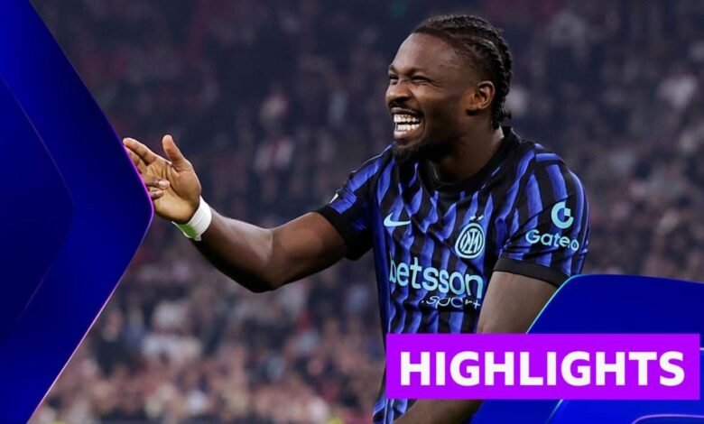 Thuram anotó dos veces cuando el Inter derrotó a Ajax
