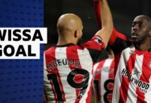 Meta de la Premier League de Younge Wissa V Newcastle United