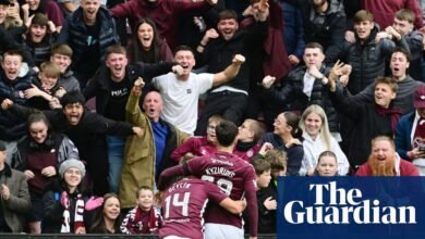 Roundup escocés: los corazones van a la cima cuando el celta tropieza contra Hibs después de la protesta | Premier League escocés