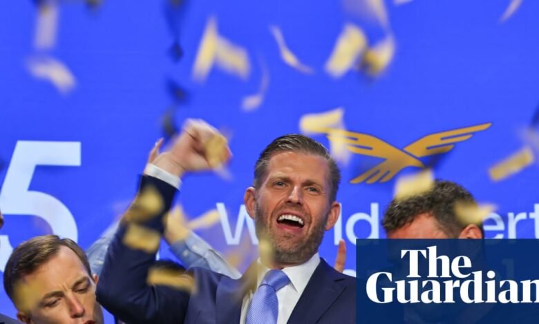 Trump Fortune globos por miles de millones después de que el token criptográfico de la firma familiar comienza a comerciar | Criptomonedas Trump Fortune globos por miles de millones después de que el token criptográfico de la firma familiar comienza a comerciar | Criptomonedas
