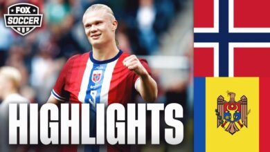 Erling Haaland anotó 5 goles en la victoria de Noruega contra Moldavia | La Copa Mundial de la UEFA es elegible | FOX FOTUTAL