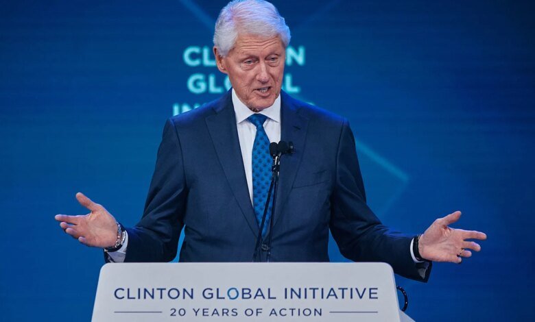 Bill Clinton pide disturbios políticos y otros en la iniciativa global de Clinton.