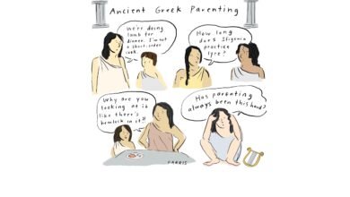 Padres griegos antiguos y maternidad