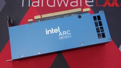 Intel shocks Workstation World con ARC Pro B50 sacudiendo el A1000 de NVIDIA en licuadora, puntos de referencia de IA y tareas creativas inesperadas
