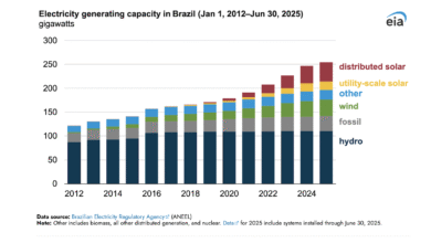 La distribución de la energía solar es la fuente de energía de más rápido crecimiento en Brasil.