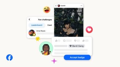 Facebook agrega desafíos de fanáticos, insignias personalizadas para creadores