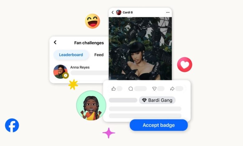 Facebook agrega desafíos de fanáticos, insignias personalizadas para creadores