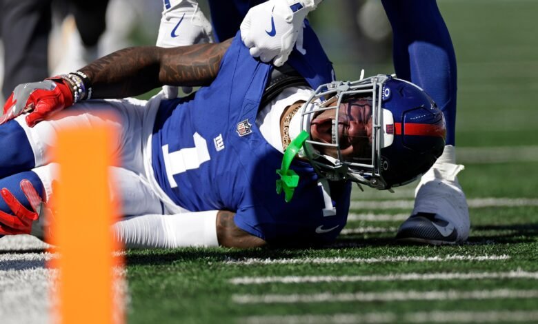 Según los informes, el ejecutivo de la NFLPA se reunió con los gigantes sobre el césped de MetLife, planeado antes de la lesión de Nabers