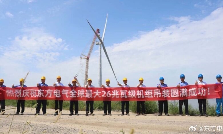 China Giant instala la mayor turbina eólica en alta mar del mundo para las pruebas China Giant instala la mayor turbina eólica en alta mar del mundo para las pruebas