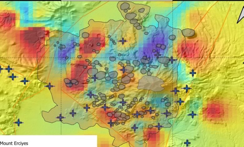Anomalías de conductividad eléctrica descubiertas debajo del Monte Erciyes, Türkiye