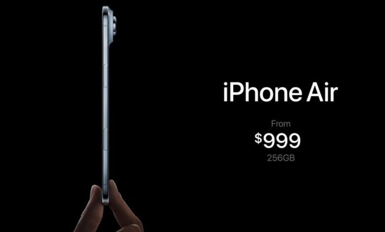Apple lanza el iPhone 17 Air con un perfil delgado y una lente delantera de 18 MP