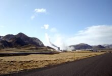 Orkuveitan comenzó la preparación para las encuestas, la perforación de calor bajo el mundo en Ölfus, Islandia.