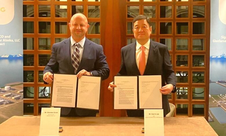 Glenfarne, Posco firmó un acuerdo para el proyecto de GNL de Alaska.