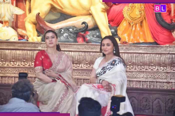 Kajal y la reina Mukherjee revestan Durga Puja Pandal, las hermanas son sensibles …