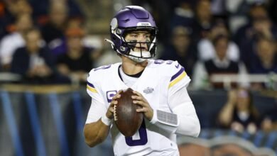 JJ McCarthy de Vikings, la prometida Katya Kuropas anunció el nacimiento de su hijo Roma en la foto