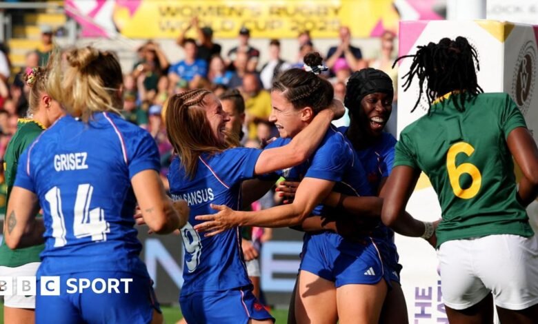 Francia 57-10 Sudáfrica: Les Bleues estableció la Irlanda de cuartos de final en la Copa Mundial de la Copa Mundial