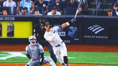 El juez de Aaron ata a Joe DiMaggio por cuarta vez en la lista que se ejecuta en casa Yankees