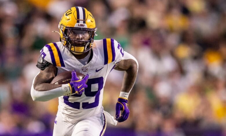 Lesión de Caden Durham: el principal RB (tobillo) de LSU ‘sospecha’ de enfrentamiento en 13 Ole Miss, según el informe