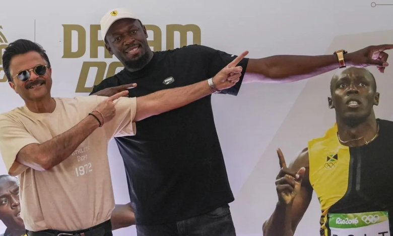 Anil Kapoor comparte ‘Día Memorable’ con Usain Bolt Chearing Young Sprinters