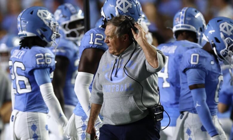 Incluso Bill Belichick puede destruir la maldición de Carolina. Incluso Bill Belichick puede destruir la maldición de Carolina.