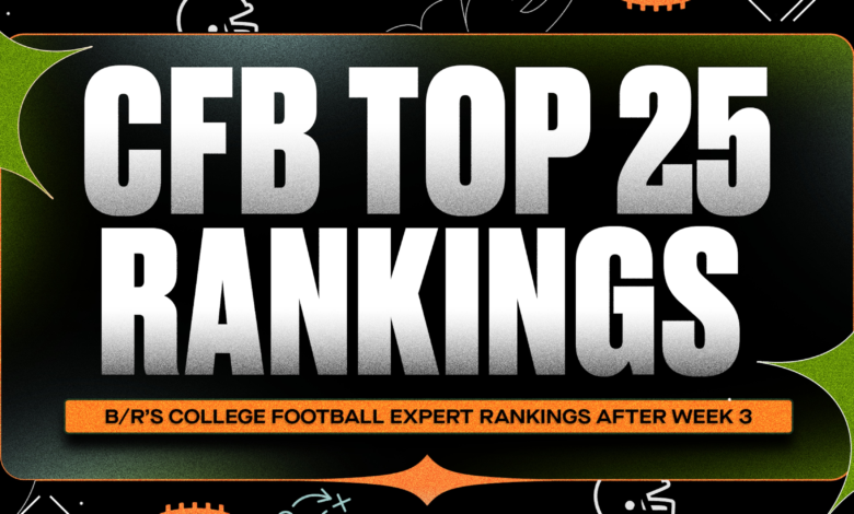 B/R 2025 College of Football Expert Top 25 Rankings después de la semana 3