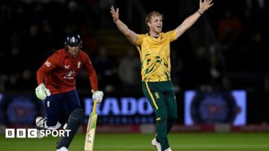 Inglaterra vs Sudáfrica: los turistas ganan la apertura T20 afectada por la lluvia en Cardiff