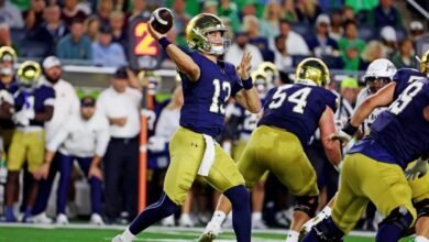 Notre Dame vs. Arkansas predijo que las probabilidades, líneas, tiempo: 2025 Semana 5 Universidad de fútbol elegida según el modelo probado