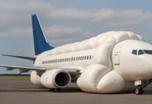 La extraña idea de avión a prueba de accidentes reveló que envuelve aviones en airbags gigantes