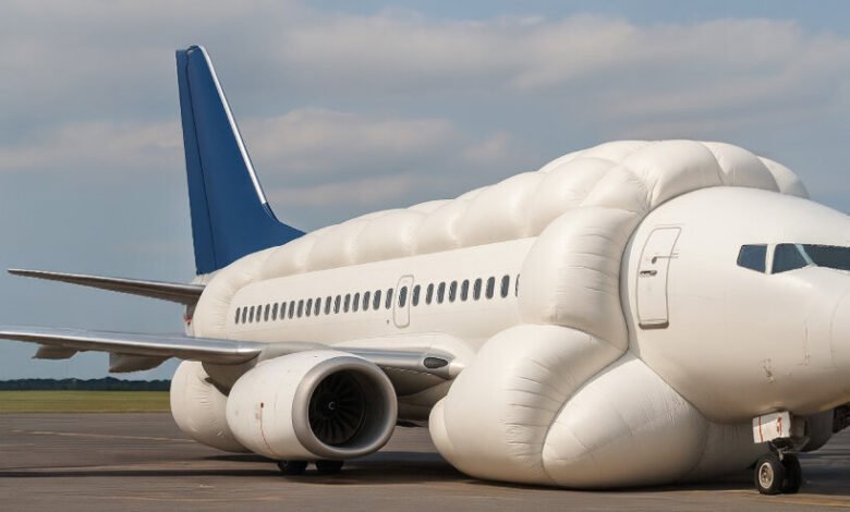 La extraña idea de avión a prueba de accidentes reveló que envuelve aviones en airbags gigantes