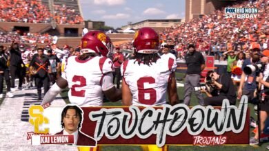 Jayden Miiava encontró a Makai Lemon para TD 17 yardas, reduciendo el déficit de USC contra Illinois