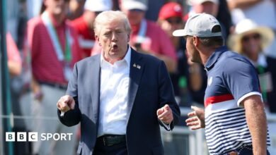 Ryder Cup: Donald Trump llegó a Bethpage Black para apoyar a los Estados Unidos contra Europa