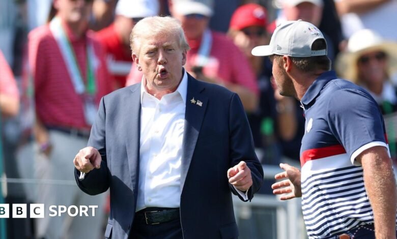 Ryder Cup: Donald Trump llegó a Bethpage Black para apoyar a los Estados Unidos contra Europa