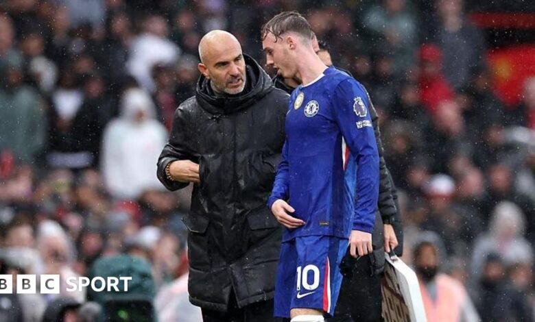 Man Utd 2-1 Chelsea: Cole Palmer resultó herido y Robert Sánchez envió la primera mitad caótica