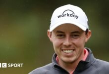Matt Fitzpatrick ayuda por ‘Bola robada’ en el primer Campeonato BMW PGA.