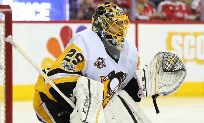 El portero retirado Marc-André Fleury regresando a Penguins en PTO para un juego de pretemporada ceremonial