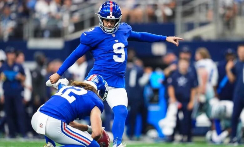 Graham Gano del gigante puede patear en comparación con los Chiefs después de la lesión en la ingle durante el tiempo de inicio, según el informe.