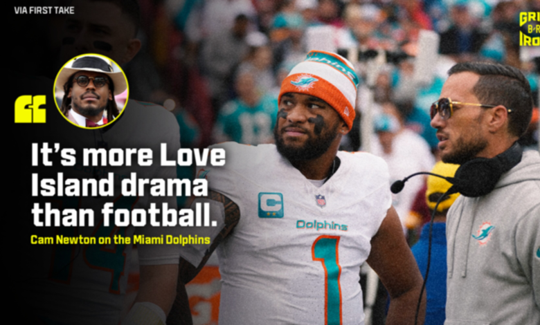 Cam Newton dijo Tagovailoa, los Dolphins tienen “el amor de la película en la isla más que el fútbol”