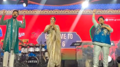 Rupali Ganguly disfruta de la noche de Dandiya en medio de la voz conmovedora de Falguni Pathak