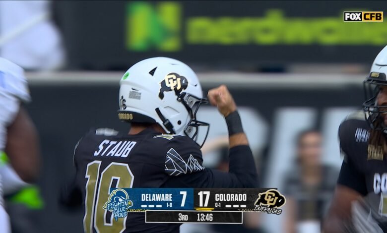 Ryan Staub arrojó un sincero TD 71 yardas a Brown, expandiendo el liderazgo de Colorado en Del Knowing Ryan Staub arrojó un sincero TD 71 yardas a Brown, expandiendo el liderazgo de Colorado en Del Knowing