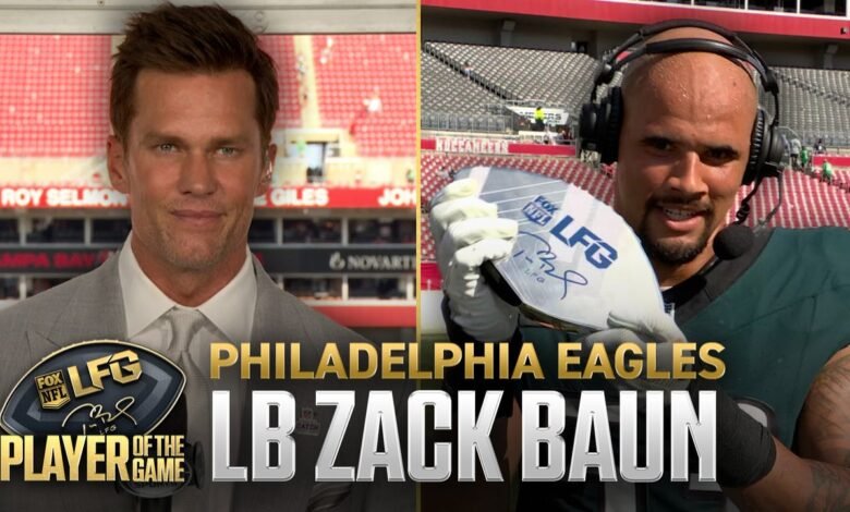 LFG Jugador de Tom Brady del juego: Eagles LB Zack Baun 🏆 Semana 4 Exclusivo digital