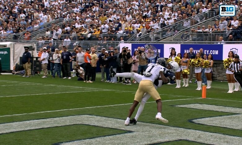 Drew Allar de Penn State conectó a Devonte Ross para un toque de 42 yardas contra FIU