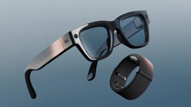 Vista de gafas inteligentes Meta Ray-Ban