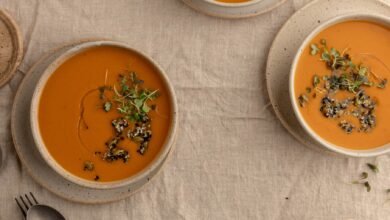 Sopa de camote messo jengibre