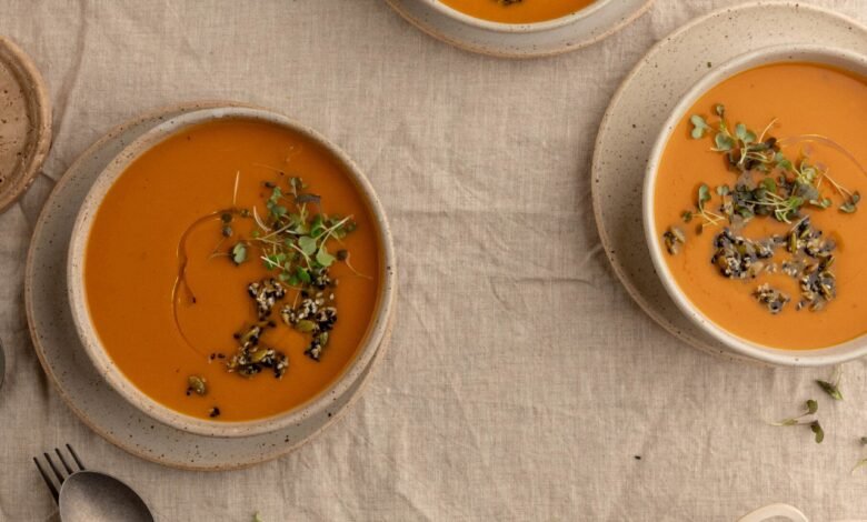 Sopa de camote messo jengibre