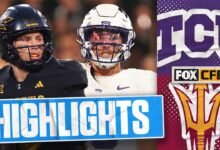 No. 24 ranas con cuernos de TCU en comparación con Arizona State Sun Devils Striking | Foot College Football