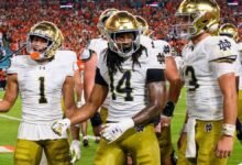 Notre Dame vs. Texas A&M predice, selecciona, probabilidades, diferenciales, vista directa