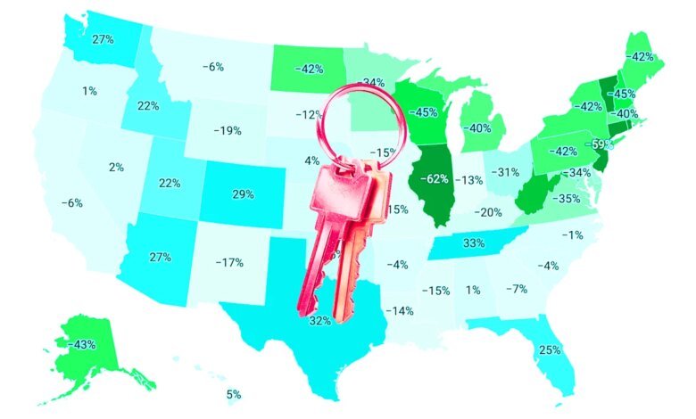 Cambios en los mercados residenciales: 14 estados que los compradores de viviendas reciben la mayor potencia. Cambios en los mercados residenciales: 14 estados que los compradores de viviendas reciben la mayor potencia.