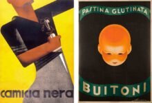 Exposición de pósters fascista italiano