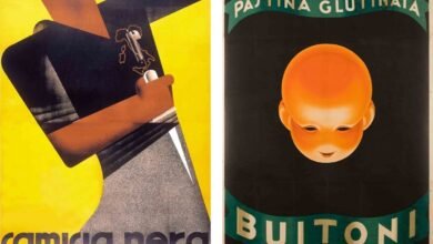 Exposición de pósters fascista italiano