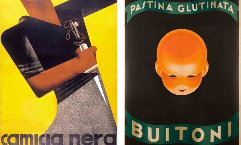Exposición de pósters fascista italiano